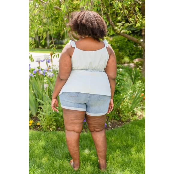 NEW 143 STORY backyard picnic top in green/white gingham print - Picture 6 of 6